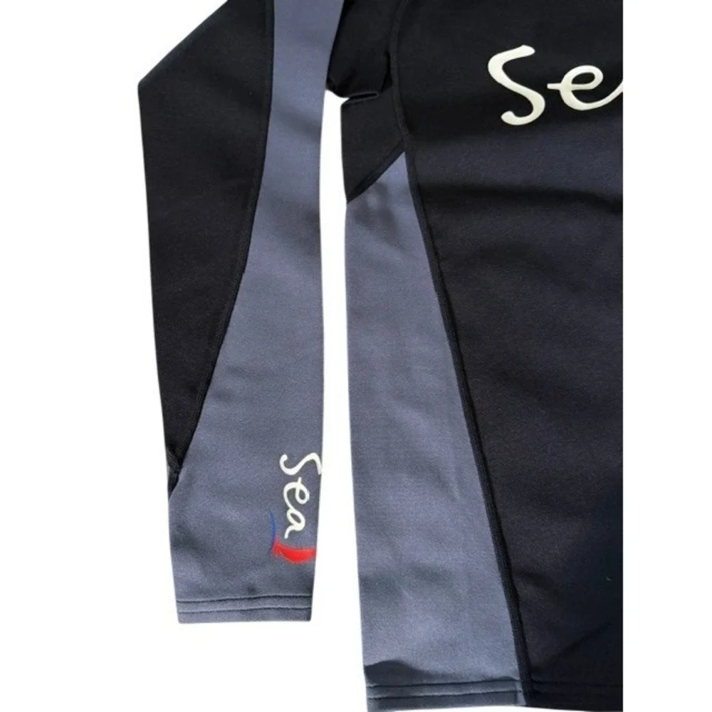 Sea Sail Equipment Australia Long Sleeve Hot Top Black Grey XS MS001 Kids